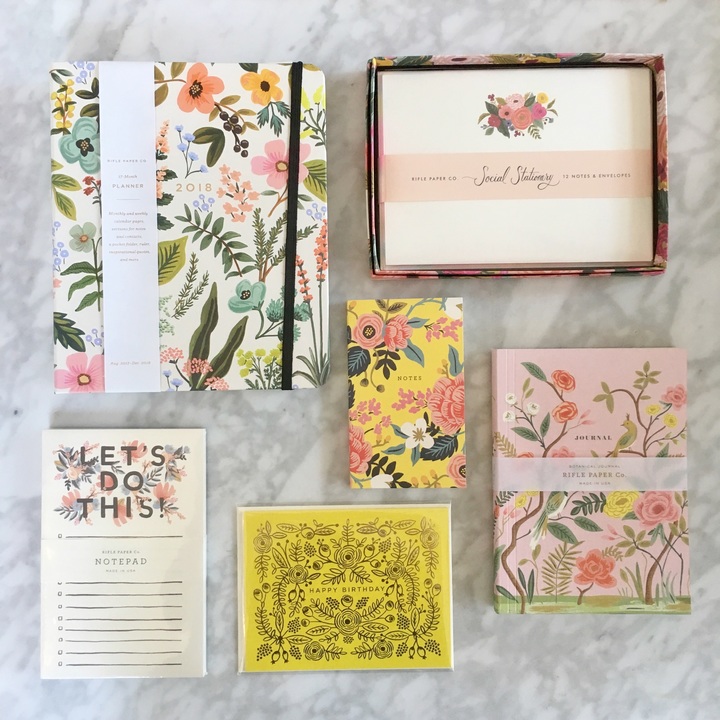  Rifle Paper Co gems! More Rifle products in store, including gold phone cases cards! Oh how we love Rifle Paper Co! 