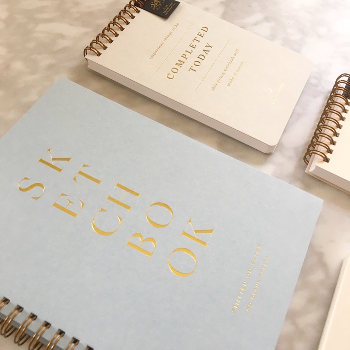  Smitten on Paper sketchbooks, notepads and calendars in swoon worthy neutrals. 